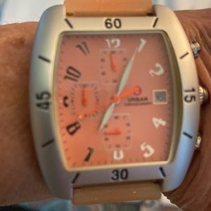 Michele Watch Urban Chronograph pink jelly band